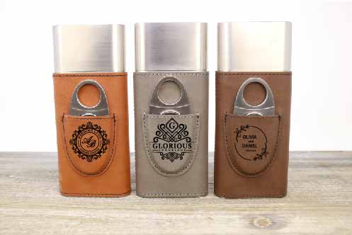 Personalized Travel Cigar Case, Cigar Holder with Cutter, Groomsmen Cigar Case, Gift for Him, Groomsmen Gifts, Cigar Travel Case, Gift for Husband