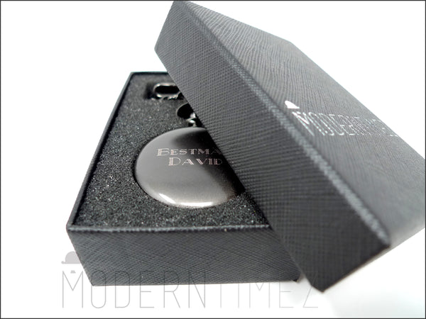 Personaliezd Gunmetal Finished Pocket Watch - ModernTimez Gift